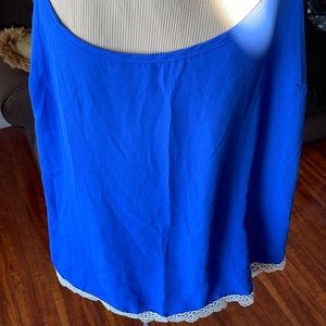 Blue spaguetti strap